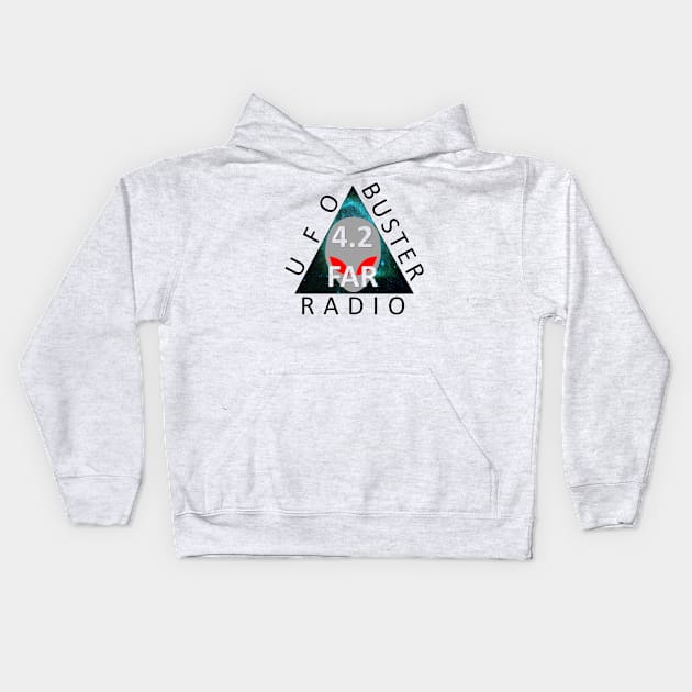 UFO Buster Radio Logo Kids Hoodie by UFOBusterRadio42